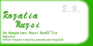 rozalia muzsi business card